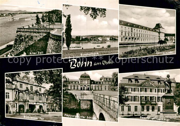 Bonn Rhein Bundeshaus Universitaet Beethoven-Denkmal Alter Zoll