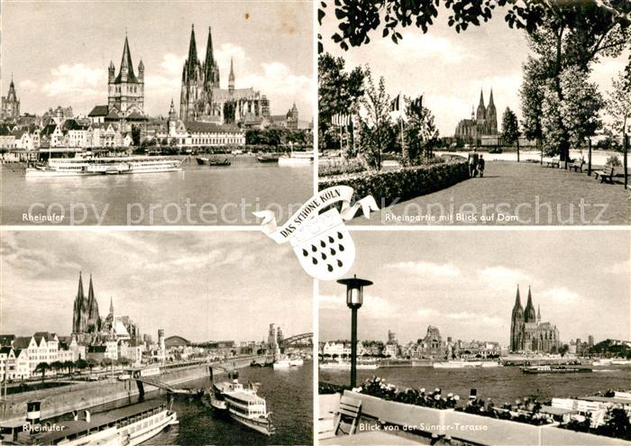 Koeln Rhein Rheinufer Dom