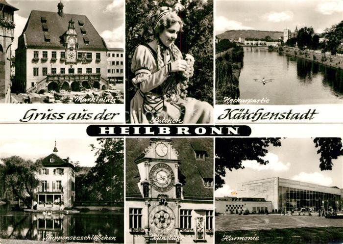 Heilbronn Neckar Marktplatz Kaetchen Harmonie Kunstuhr