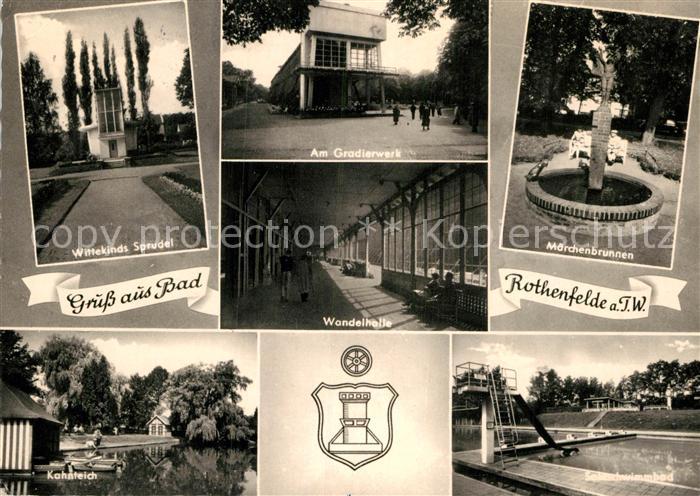 Bad Rothenfelde Gradierwerk Maerchenbrunnen Sole-Schwimmbad Kahnteich
