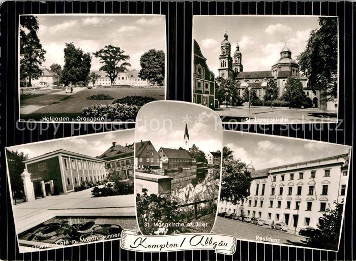 Kempten Allgaeu Hofgarten Orangerie Residenz St. Lorenzkirche