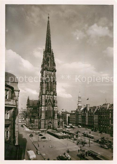 HAMBURG  CITY Nikolaikirche Hopfenmarkt