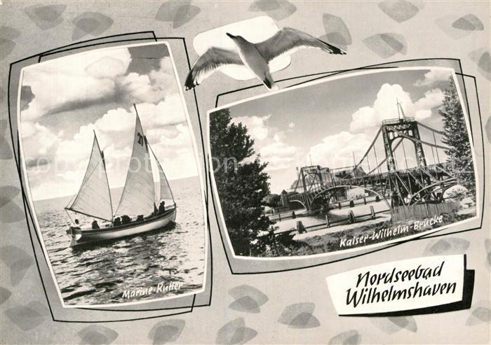 Wilhelmshaven  CITY Kaiser-Wilhelm-Bruecke Marine-Kutter Moewe