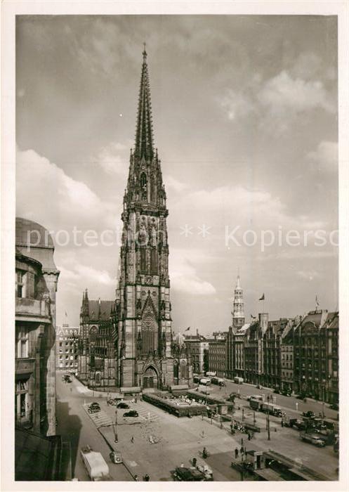 HAMBURG  CITY Nikolaikirche Hopfenmarkt