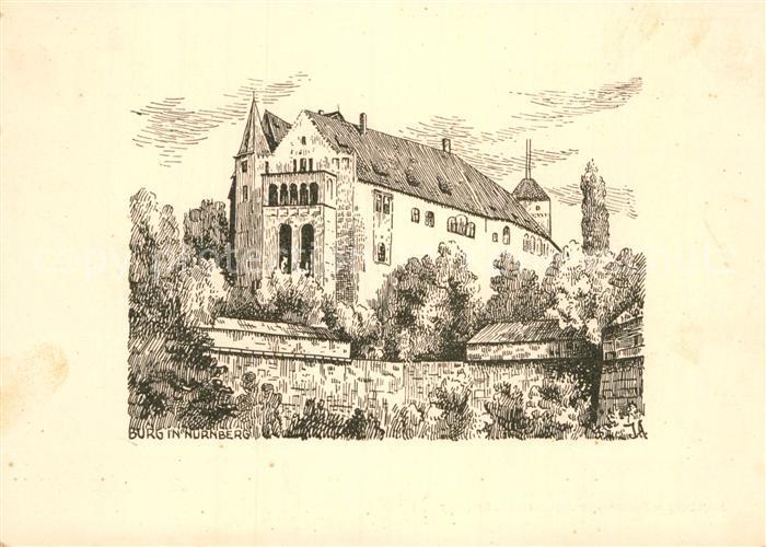 NueRNBERG  CITY Burg Nach einer Federzeichnung