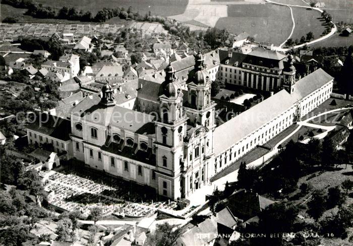 Linz Donau Fliegeraufnahme Stift Sankt Florian
