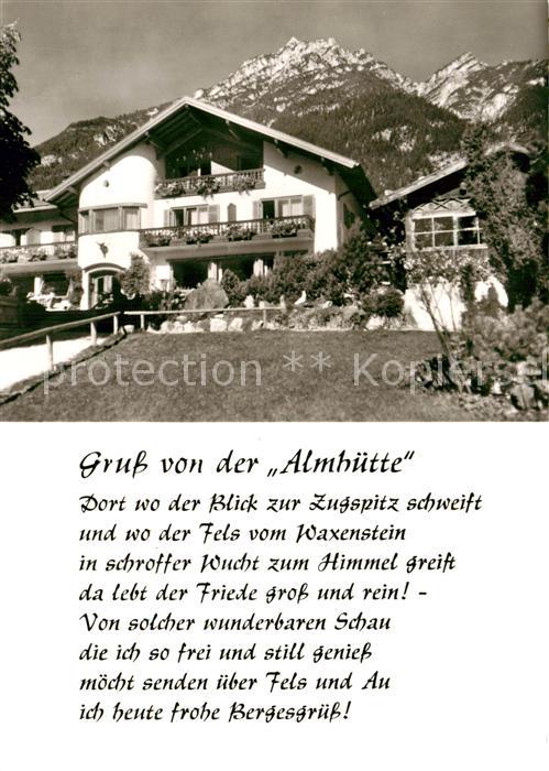 GARMISCH-PARTENKIRCHEN Bayern Berggasthof Almhuette