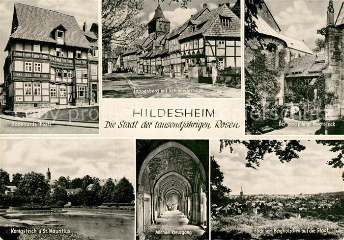 HILDESHEIM  CITY Godehards-Platz Lappenberg Kehrwiederturm Koenigsteich