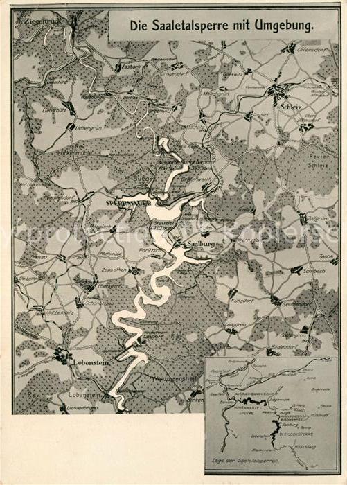 Saaletalsperre Landkarte