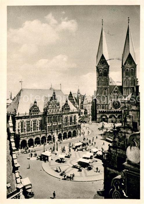 BREMEN  CITY Marktplatz Rathaus Dom