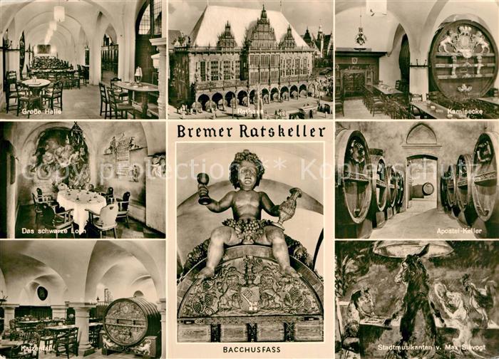 BREMEN  CITY Ratskeller Bacchusfass Apostel-Keller