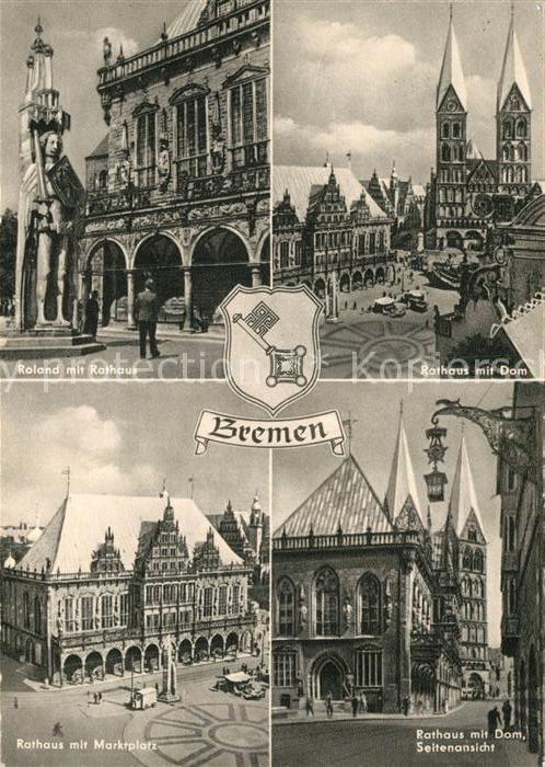 BREMEN  CITY Roland Rathaus Marktplatz Dom