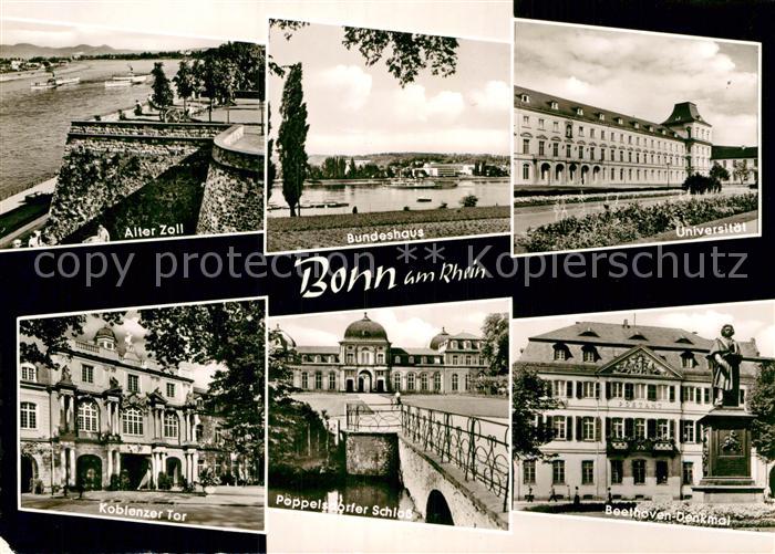 Bonn Rhein Universitaet Bundeshaus Alter Zoll  Beethoven-Denkmal