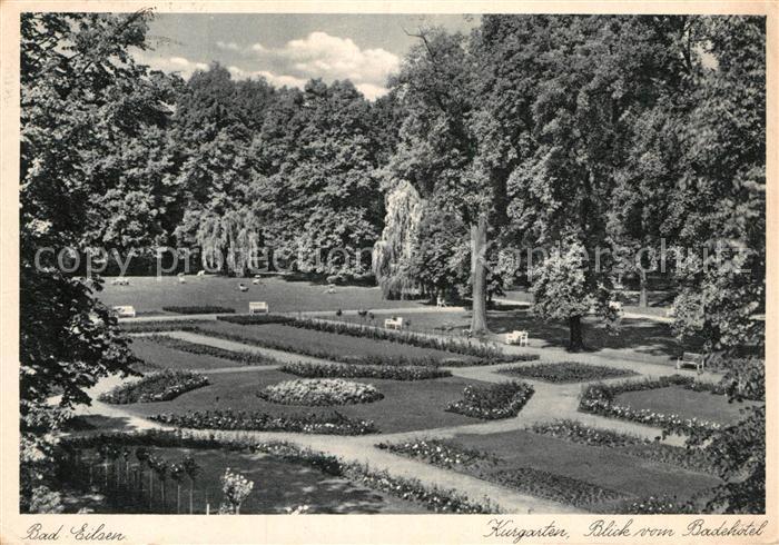 Bad Eilsen Kurgarten Blick vom Badehotel