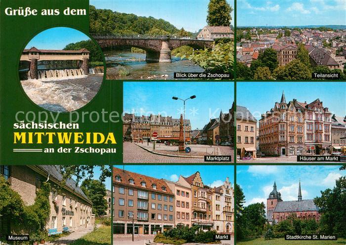 Mittweida Zschopau Marktplatz Museum Markt Stadtkirche St. Marien