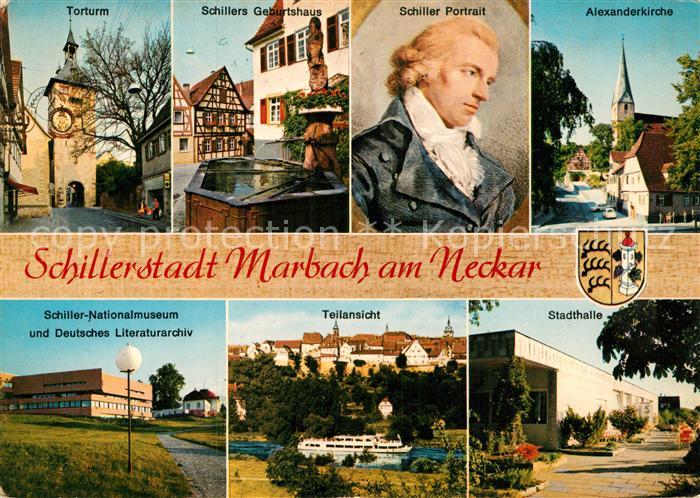 Marbach Neckar Schiller Stadthalle Deutsches Literaturarchiv Alexanderkirche