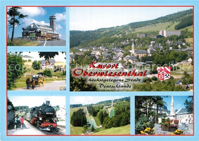 Oberwiesenthal Erzgebirge Lokomotive Ski-Sprungschanze Postkutsche