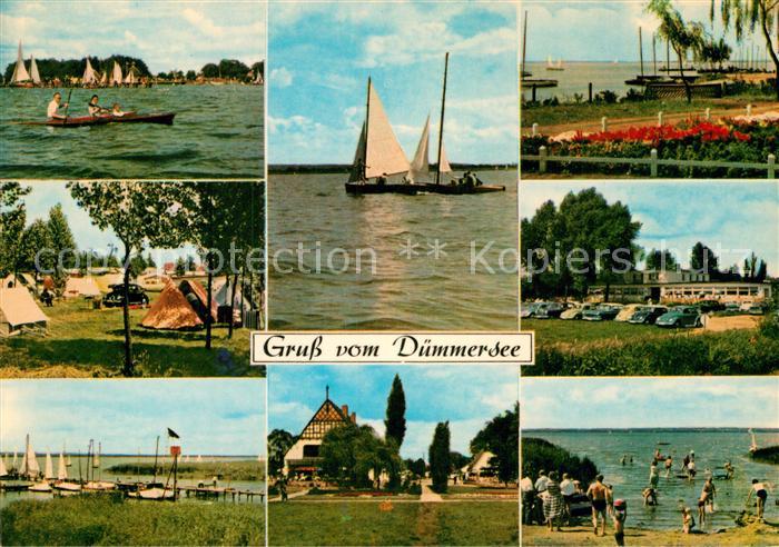 Duemmersee Mecklenburg-Vorpommern Segelboote Camping