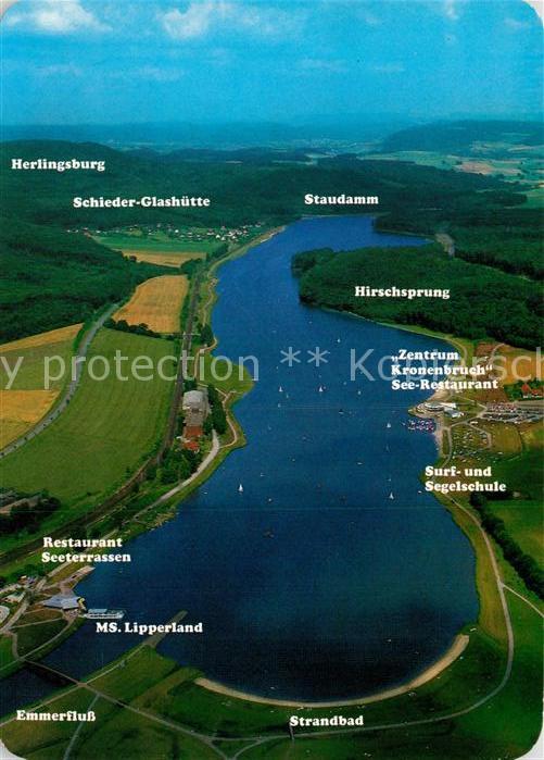 Schieder-Schwalenberg Emmerstauseee Fliegeraufnahme