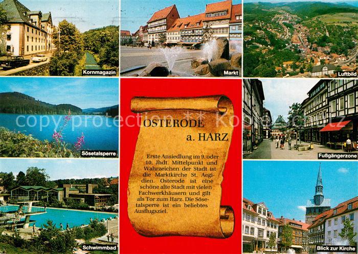 Osterode Harz Kornmagazin Markt Schwimmbad Soesetalsperre Fussgaengerzone