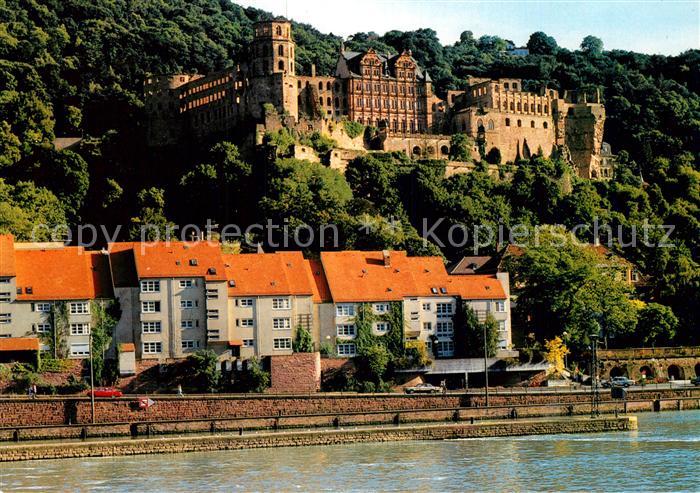 Heidelberg Neckar Blick von der Hirschgasse