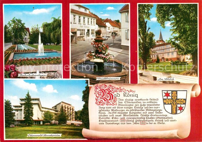 Bad Koenig Odenwald Sanatorium Schloss Stadtbrunnen Bahnhofsanlagen