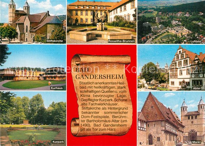 Bad Gandersheim Kurhaus Abtei Fliegeraufnahme Kurpark Stiftskirche