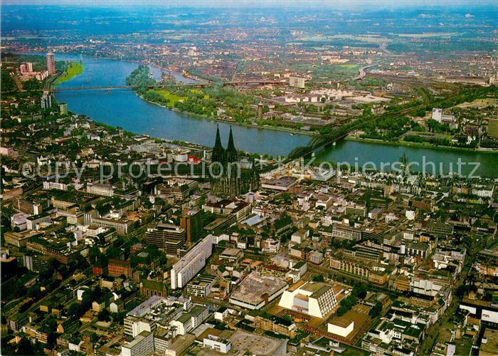 Koeln Rhein Fliegeraufnahme