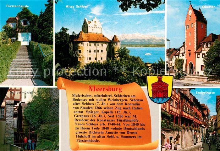 Meersburg Bodensee Fuerstenhaeusle Altes Schloss Steigstrasse Obertor