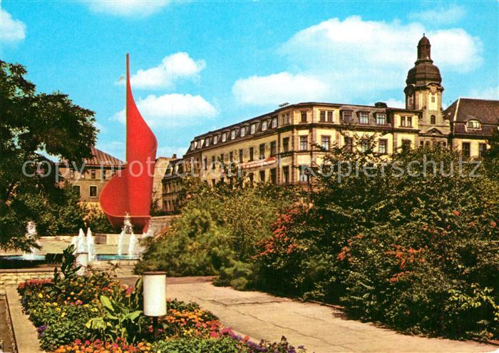 Halle Saale Fahnenmonument Flamme der Revolution