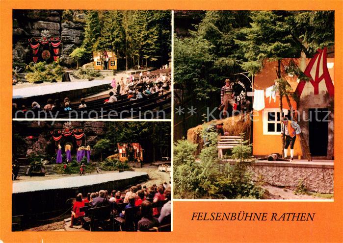 Rathen Saechsische Schweiz Felsenbuehne