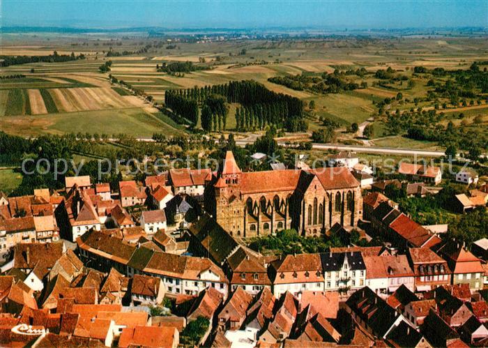 Marmoutier Fliegeraufnahme Kirchenpartie