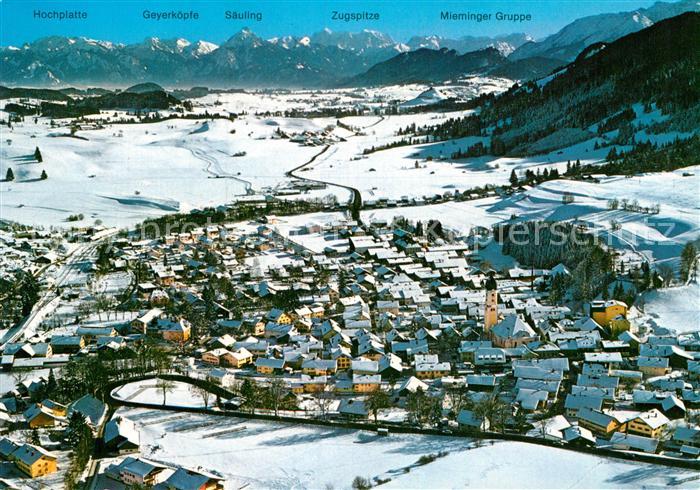 Nesselwang Fliegeraufnahme im Winter