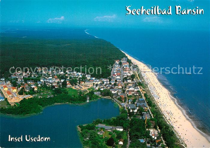 Bansin Ostseebad Fliegeraufnahme mit Strand