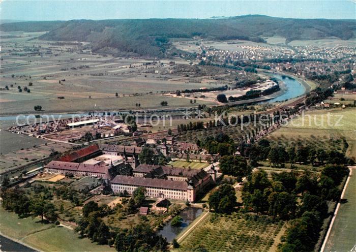 Hoexter Weser Fliegeraufnahme Kloster Corvey