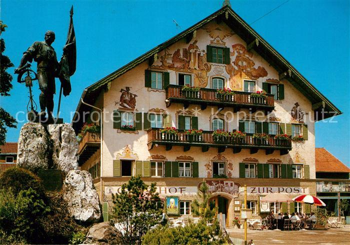 Kochel See Schmied-von-Koch-Denkmal Gasthof-zur-Post