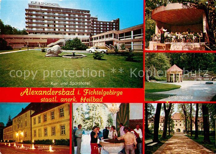Alexandersbad Bad Sporthotel Luisenquelle Kurpark Trinkbrunnen Markgraefler Schl