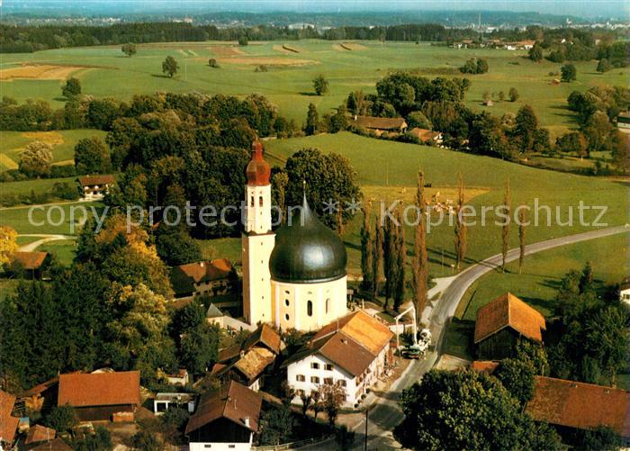 Westendorf Donauwoerth Fliegeraufnahme Kreuzkirche St. Johann Baptist