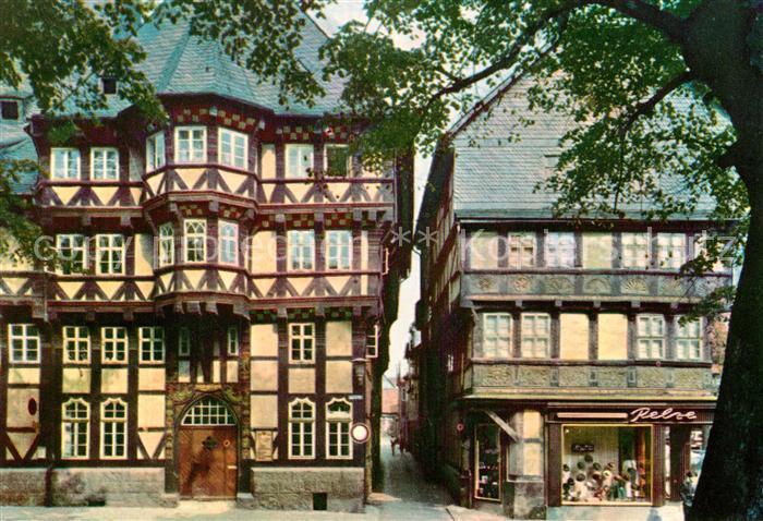 Goslar Marktstrasse Ecke Muenzgasse Fachwerk