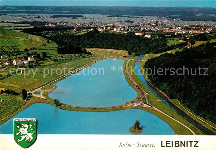 Leibnitz Fliegeraufnahme Sulm Stausee Schloss-Seggau Stadt-Leibnitz