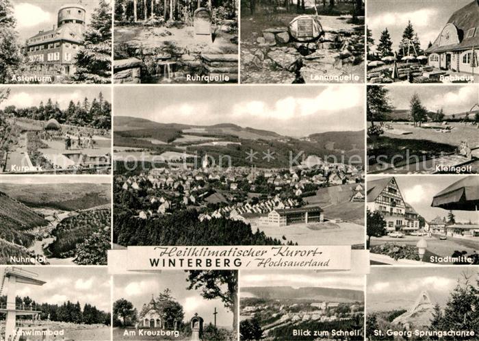 Winterberg Hochsauerland Astenturm Ruhrquelle Minigolf Kurpark Kreuzberg Nunetal