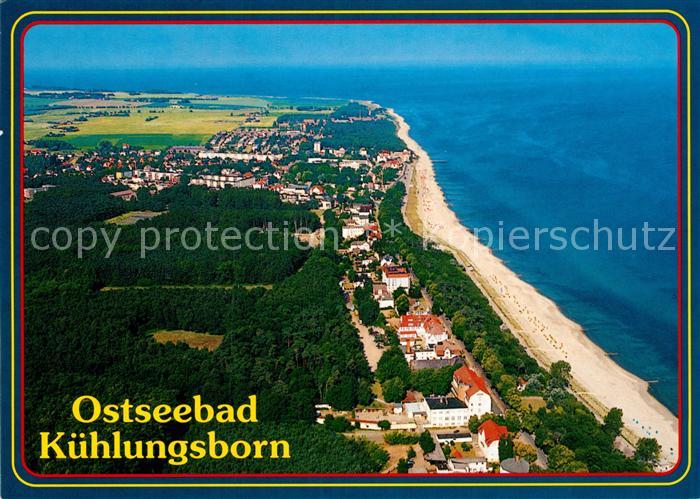 Kuehlungsborn Ostseebad Fliegeraufnahme mit Strand