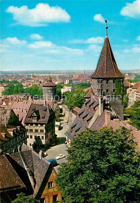 Nuernberg Stadtpanorama Blick von der Burg