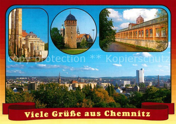 Chemnitz Steinerner Wald Roter Turm Markthalle Stadtpanorama