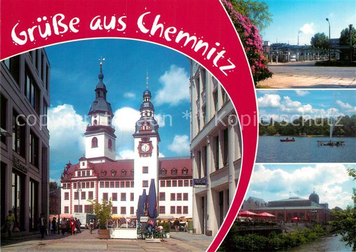 Chemnitz Altes Rathaus Busbahnhof Schlossteich Markthalle