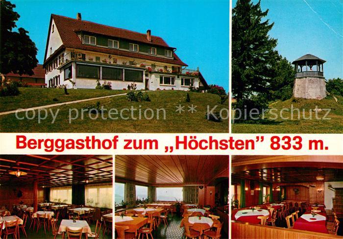 Hoechsten Wilhelmsdorf Berggasthof zum Hoechsten am Illmensee Restaurant Aussich