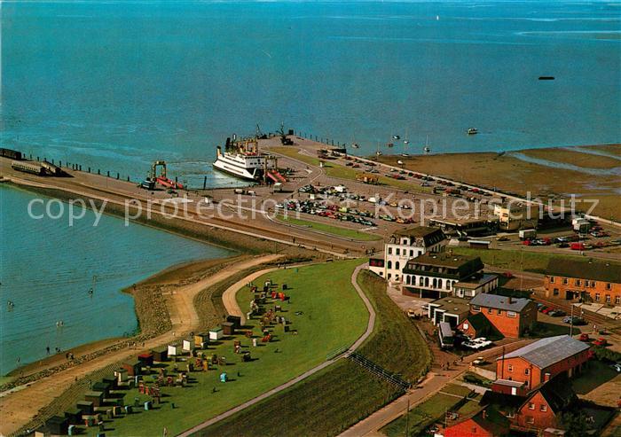 Dagebuell Faehrhafen Nordseebad Fliegeraufnahme