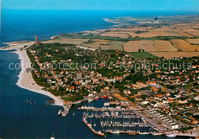 Laboe Ostseebad Hafen Marine Ehrenmal Fliegeraufnahme
