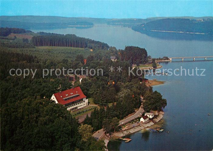 Koerbecke Moehnesee Jugendherberge Moehnesee Suedufer Fliegeraufnahme