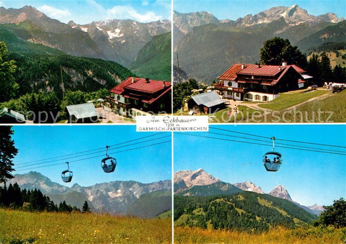 GARMISCH-PARTENKIRCHEN Bayern Berggasthof Eckbauer Bergbahn Alpenpanorama